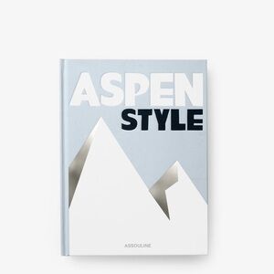Assouline Aspen Style Coffee Table Book - Light Blue, White & Silver